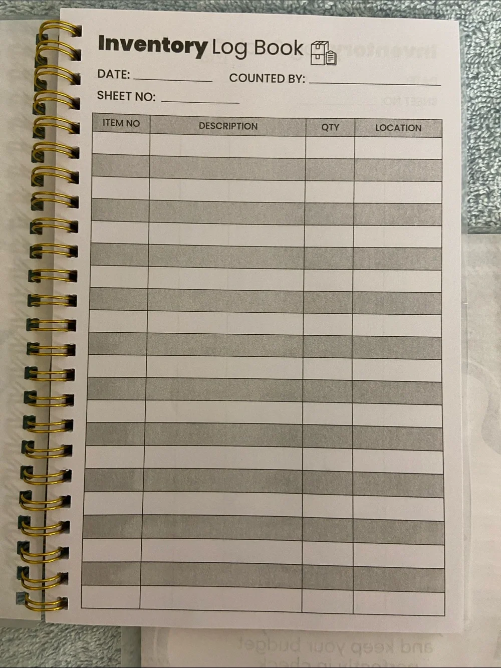 Blue Inventory Log Book & Green Online Shopping Tracker - Undisclosed Brand